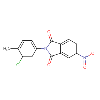 Chemical structure of 2-(3-chloro-4-methylphenyl)-5-nitro-2,3-dihydro-1H-isoindole-1,3-dione - CSSB00121720112