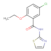 Chemical structure of 5-chloro-2-ethoxy-N-(1,3-thiazol-2-yl)benzamide - CSSB00132456676