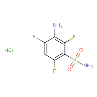 Chemical structure of 3-amino-2,4,6-trifluorobenzene-1-sulfonamide hydrochloride - CSSB20963523970