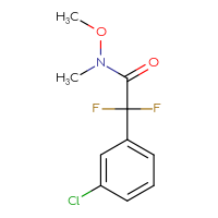Chemical structure of 2-(3-chlorophenyl)-2,2-difluoro-N-methoxy-N-methylacetamide - CSSB01994603391