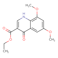 Chemical structure of ethyl 6,8-dimethoxy-4-oxo-1,4-dihydroquinoline-3-carboxylate - CSSB00052535651