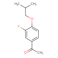 Chemical structure of 1-[3-fluoro-4-(2-methylpropoxy)phenyl]ethan-1-one - CSSB00011229991