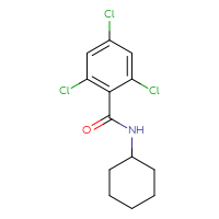 Chemical structure of 2,4,6-trichloro-N-cyclohexylbenzamide - CSSB02007519857
