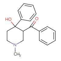 Chemical structure of 3-benzoyl-1-methyl-4-phenylpiperidin-4-ol - CSSB00025718602