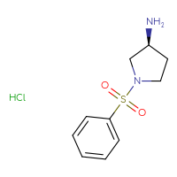 Chemical structure of (3S)-1-(benzenesulfonyl)pyrrolidin-3-amine hydrochloride - CSSB00000731690