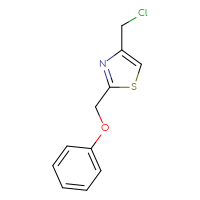 Chemical structure of 4-(chloromethyl)-2-(phenoxymethyl)-1,3-thiazole - CSSB00000743656