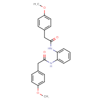 Chemical structure of 2-(4-methoxyphenyl)-N-{2-[2-(4-methoxyphenyl)acetamido]phenyl}acetamide - CSSB00121657804