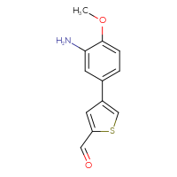 Chemical structure of 4-(3-amino-4-methoxyphenyl)thiophene-2-carbaldehyde - CSSB00102700180