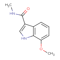 Chemical structure of 7-methoxy-N-methyl-1H-indole-3-carboxamide - CSSB21043413801