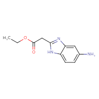 Chemical structure of ethyl 2-(5-amino-1H-1,3-benzodiazol-2-yl)acetate - CSSB00010191642