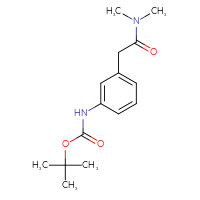 Chemical structure of tert-butyl N-{3-[(dimethylcarbamoyl)methyl]phenyl}carbamate - CSSB02027925581