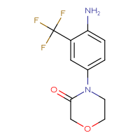 Chemical structure of 4-[4-amino-3-(trifluoromethyl)phenyl]morpholin-3-one - CSSB00020651302