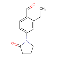 Chemical structure of 2-ethyl-4-(2-oxopyrrolidin-1-yl)benzaldehyde - CSSB00020651420