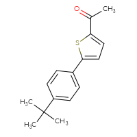 Chemical structure of 1-[5-(4-tert-butylphenyl)thiophen-2-yl]ethan-1-one - CSSB00000629911