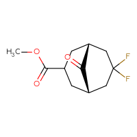 Chemical structure of methyl (1R,5S)-7,7-difluoro-9-oxobicyclo[3.3.1]nonane-3-carboxylate - CSSB20620688621