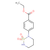 Chemical structure of ethyl 4-(1,1-dioxo-1λ⁶,2,6-thiadiazinan-2-yl)benzoate - CSSB01075822809