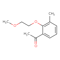 Chemical structure of 1-[2-(2-methoxyethoxy)-3-methylphenyl]ethan-1-one - CSSB00041370492