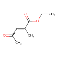 Chemical structure of ethyl 2-methyl-4-oxopent-2-enoate - CSSB00016204817