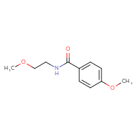 Chemical structure of 4-methoxy-N-(2-methoxyethyl)benzamide - CSSB00000002684