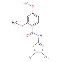 Chemical structure of N-(4,5-dimethyl-1,3-thiazol-2-yl)-2,4-dimethoxybenzamide - CSSB00104263241