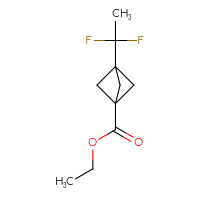 Chemical structure of ethyl 3-(1,1-difluoroethyl)bicyclo[1.1.1]pentane-1-carboxylate - CSSB02496319392