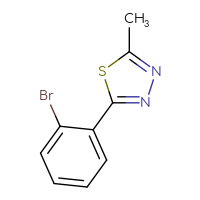 Chemical structure of 2-(2-bromophenyl)-5-methyl-1,3,4-thiadiazole - CSSB00009814930