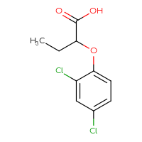 Chemical structure of 2-(2,4-dichlorophenoxy)butanoic acid - CSSB00000205306