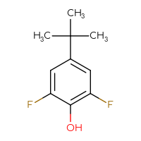 Chemical structure of 4-tert-butyl-2,6-difluorophenol - CSSB00010664145