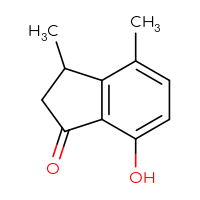Chemical structure of 7-hydroxy-3,4-dimethyl-2,3-dihydro-1H-inden-1-one - CSSB00000022853