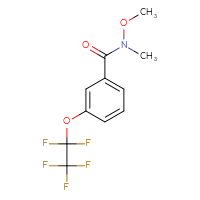 Chemical structure of N-methoxy-N-methyl-3-(1,1,2,2,2-pentafluoroethoxy)benzamide - CSSB06854288585