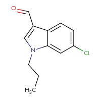 Chemical structure of 6-chloro-1-propyl-1H-indole-3-carbaldehyde - CSSB00012355321