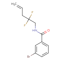 Chemical structure of 3-bromo-N-(2,2-difluoropent-4-en-1-yl)benzamide - CSSB06788697115