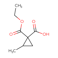 Chemical structure of 1-(ethoxycarbonyl)-2-methylcyclopropane-1-carboxylic acid - CSSB00009926408