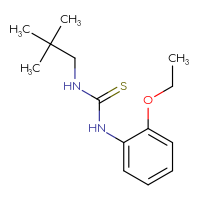 Chemical structure of 3-(2,2-dimethylpropyl)-1-(2-ethoxyphenyl)thiourea - CSSB01039167875