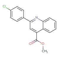 Chemical structure of methyl 2-(4-chlorophenyl)quinoline-4-carboxylate - CSSB00104334711