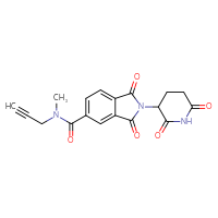Chemical structure of 2-(2,6-dioxopiperidin-3-yl)-N-methyl-1,3-dioxo-N-(prop-2-yn-1-yl)-2,3-dihydro-1H-isoindole-5-carboxamide - CSSB03540055902