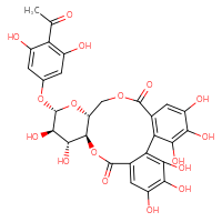 Chemical structure of (10S,11R,12R,13S,15R)-13-(4-acetyl-3,5-dihydroxyphenoxy)-3,4,5,11,12,21,22,23-octahydroxy-9,14,17-trioxatetracyclo[17.4.0.0²,⁷.0¹⁰,¹⁵]tricosa-1(19),2,4,6,20,22-hexaene-8,18-dione - CSSB09881014234