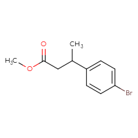 Chemical structure of methyl 3-(4-bromophenyl)butanoate - CSSB00000691112