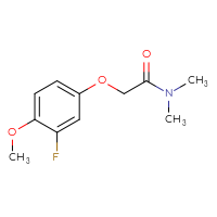 Chemical structure of 2-(3-fluoro-4-methoxyphenoxy)-N,N-dimethylacetamide - CSSB00966707907