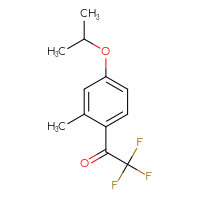 Chemical structure of 2,2,2-trifluoro-1-[2-methyl-4-(propan-2-yloxy)phenyl]ethan-1-one - CSSB21103684609