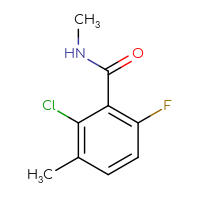 Chemical structure of 2-chloro-6-fluoro-N,3-dimethylbenzamide - CSSB00054662704