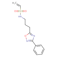 Chemical structure of N-[3-(3-phenyl-1,2,4-oxadiazol-5-yl)propyl]ethene-1-sulfonamide - CSSB21332166474
