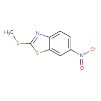 Chemical structure of 2-(methylsulfanyl)-6-nitro-1,3-benzothiazole - CSSB00000000518