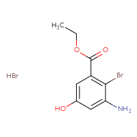 Chemical structure of ethyl 3-amino-2-bromo-5-hydroxybenzoate hydrobromide - CSSB21043405519