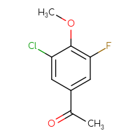 Chemical structure of 1-(3-chloro-5-fluoro-4-methoxyphenyl)ethan-1-one - CSSB00000062030
