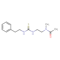 Chemical structure of N-methyl-N-(2-{[(2-phenylethyl)carbamothioyl]amino}ethyl)acetamide - CSSB21432525676