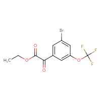 Chemical structure of ethyl 2-[3-bromo-5-(trifluoromethoxy)phenyl]-2-oxoacetate - CSSB02536717069