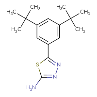 Chemical structure of 5-(3,5-di-tert-butylphenyl)-1,3,4-thiadiazol-2-amine - CSSB06581977853