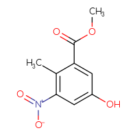 Chemical structure of methyl 5-hydroxy-2-methyl-3-nitrobenzoate - CSSB00000045865
