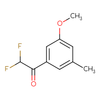 Chemical structure of 2,2-difluoro-1-(3-methoxy-5-methylphenyl)ethan-1-one - CSSB02130318638